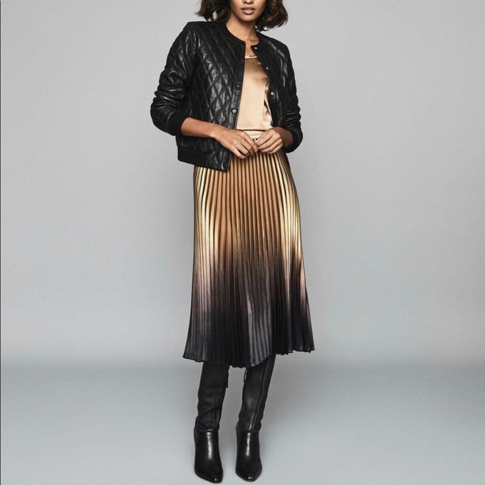 Ottolie Cross stitch leather jacket